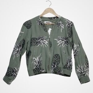 BB Dakota Summer Jacket Womens S Pineapple Lightweight Layer Casual Statement